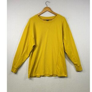 Wild Fable Yellow Waffle Knit Long Sleeve Crewneck Top Size Medium